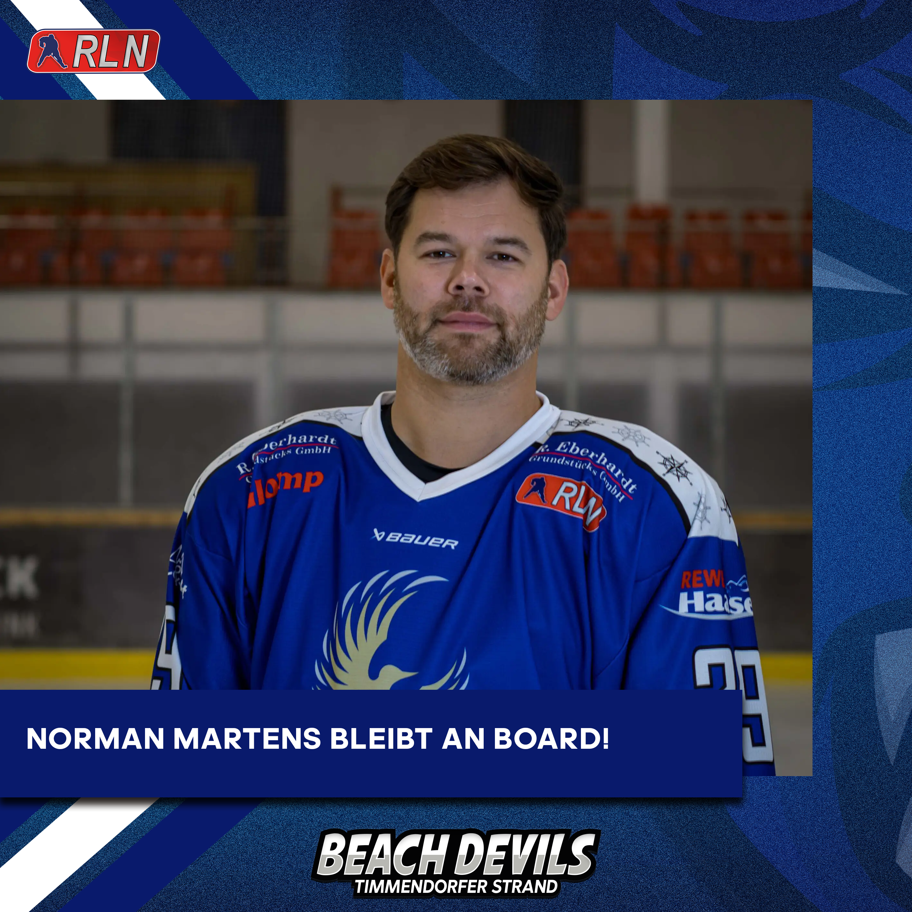 Verteidiger Norman Martens bleibt den Beach Devils treu!