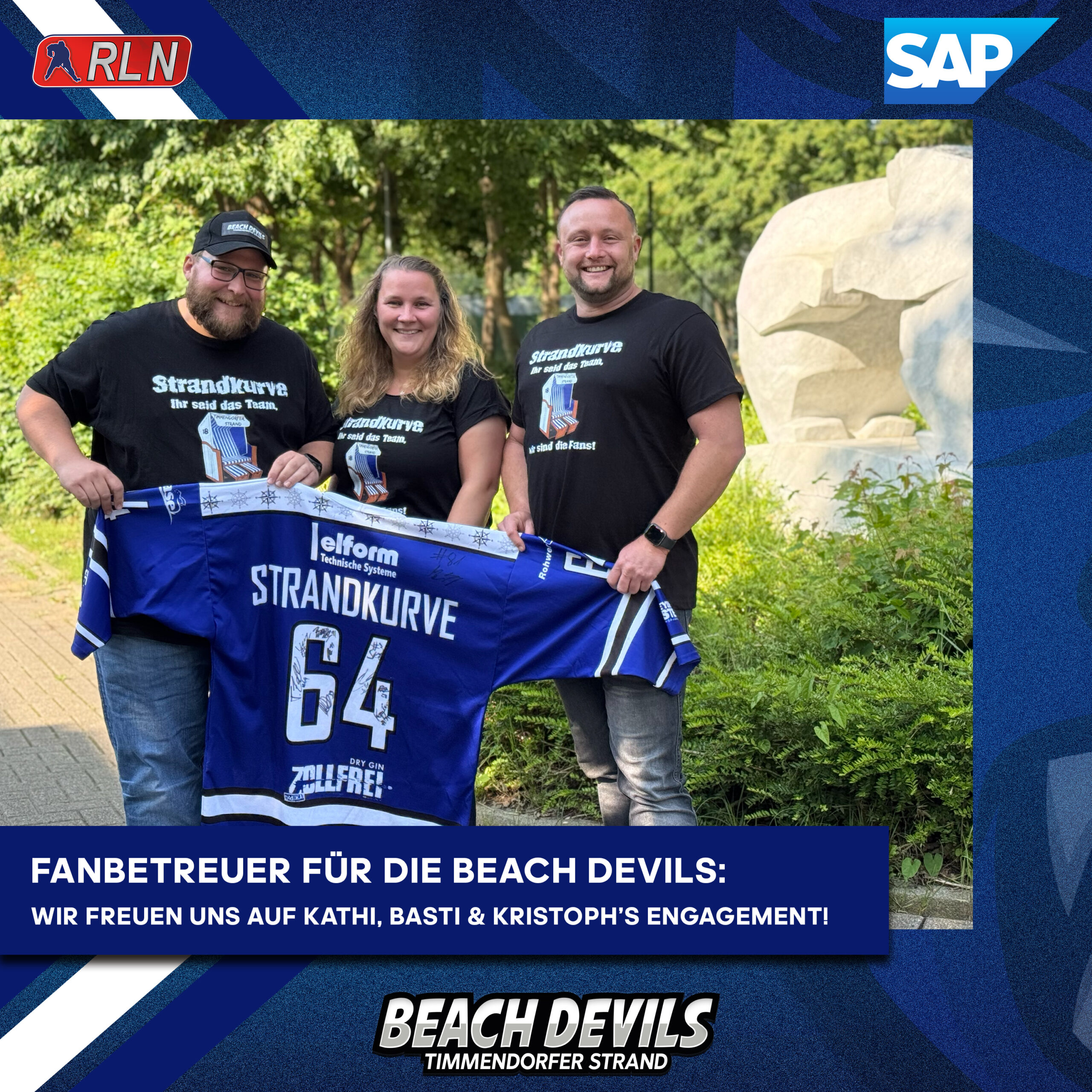 Neue Fanbetreuer für unsere Beach Devils. Wir freuen uns auf Kathi, Basti und Kristoph!