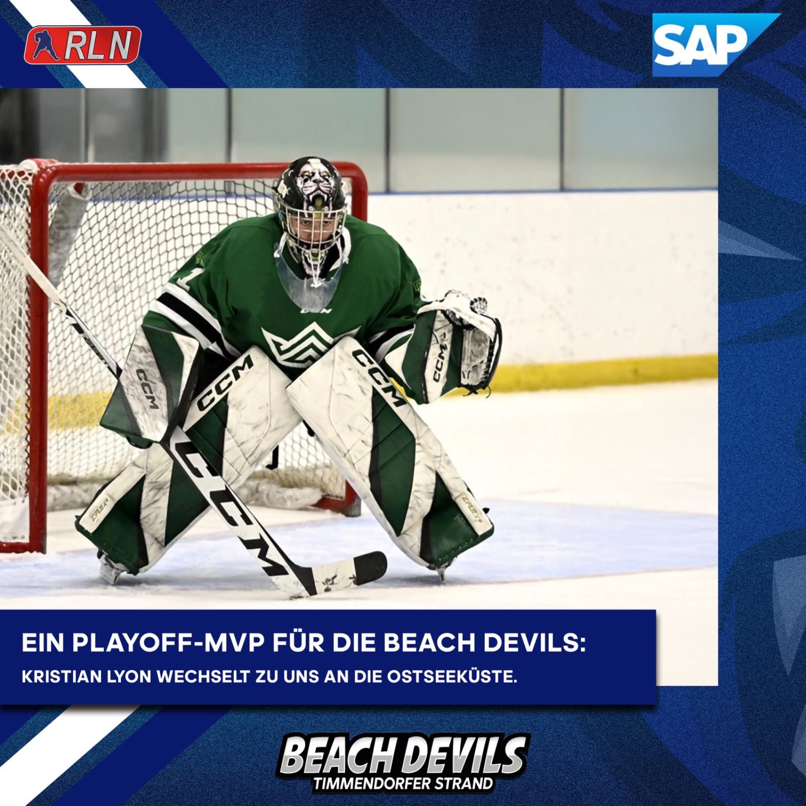 Die Beach Devils verpflichten den kanadischen Torhüter Kristian Lyon!