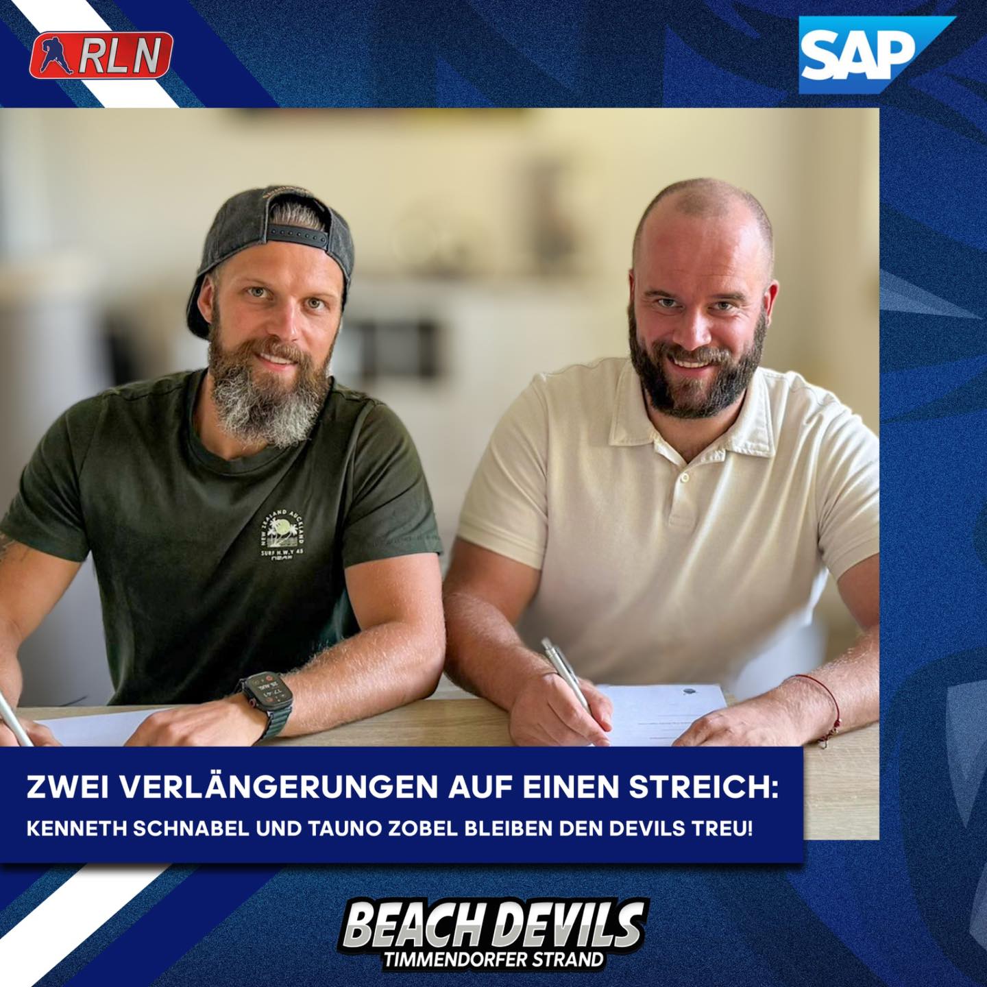 Kenneth Schnabel & Tauno Zobel stürmen weiter für die Beach Devils!