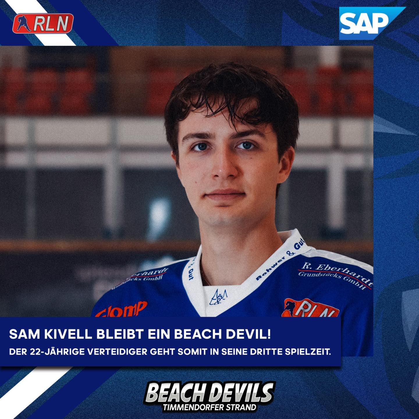 Auch Sam Kivell bleibt unseren Beach Devils erhalten.