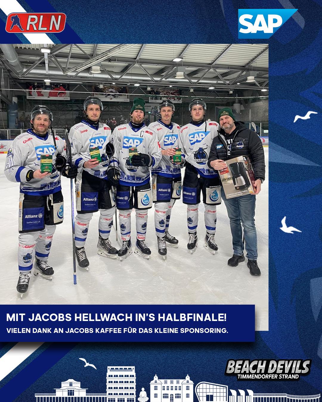 Mit Jacobs Kaffee geht es hellwach in das erste Halbfinale!