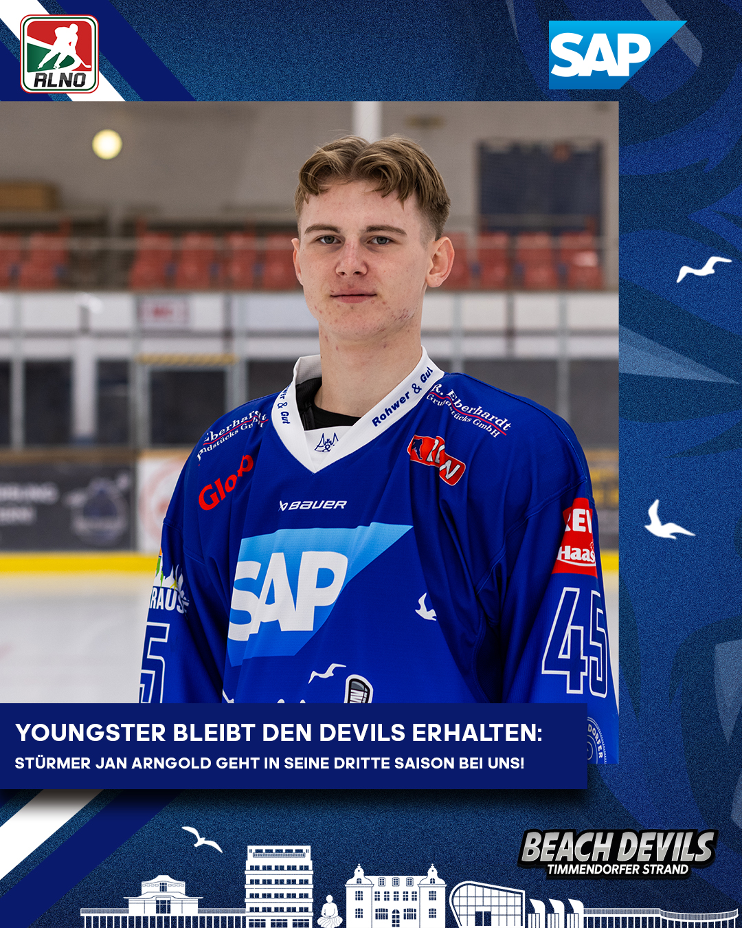 Youngster Jan Arngold hat seinen Vertrag bei den Beach Devils verlängert!