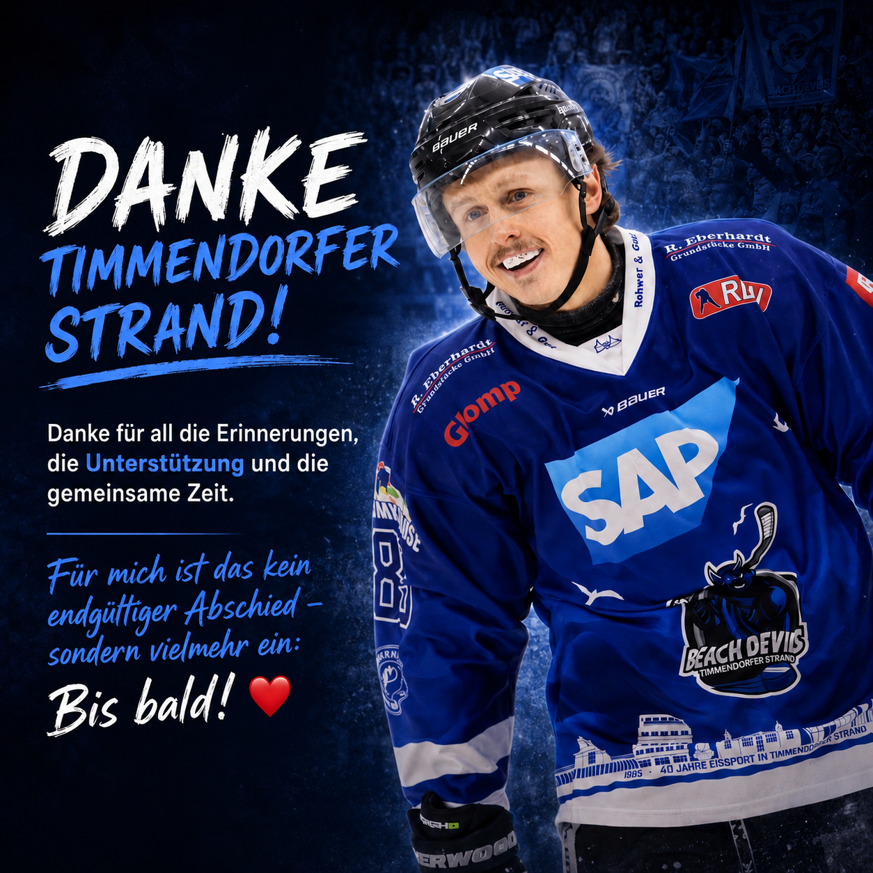 Ein paar Worte von Emil Johansson an euch, zu seinem Abschied.
