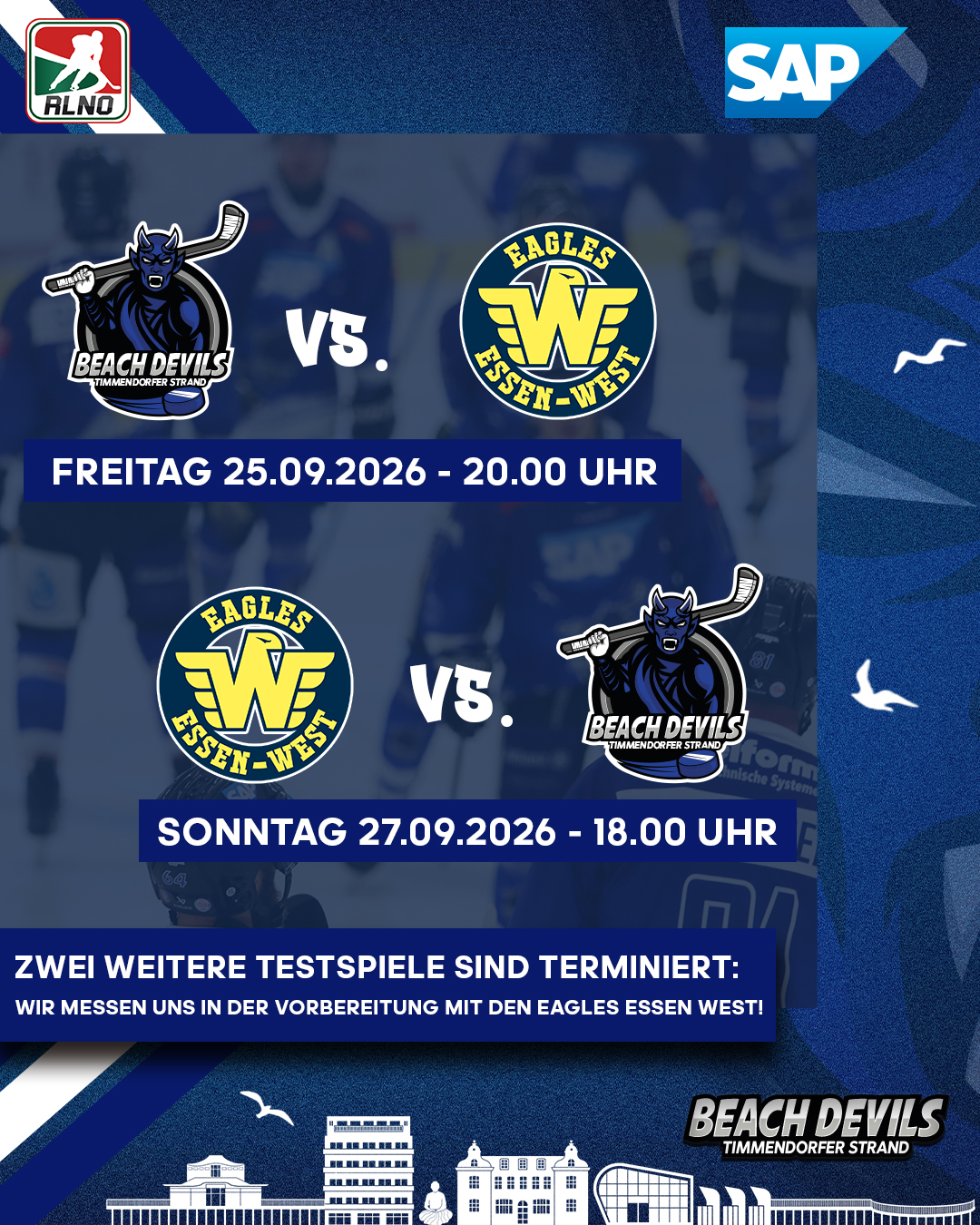 Von der Ostsee an den Westbahnhof: Devils testen zwei Mal gegen die Eagles Essen West!