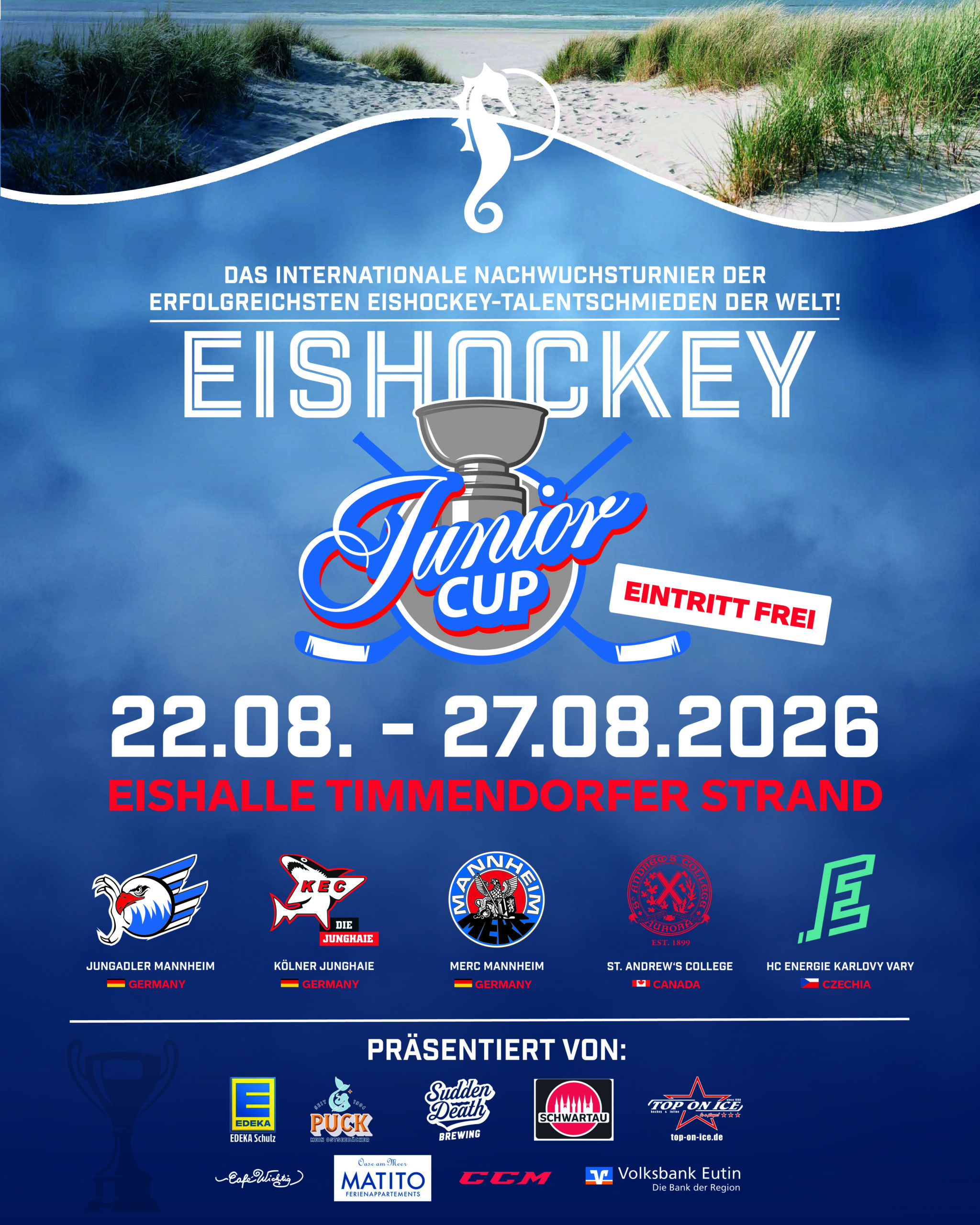 Internationaler „Eishockey Junior Cup 2026“ kommt nach Timmendorfer Strand!