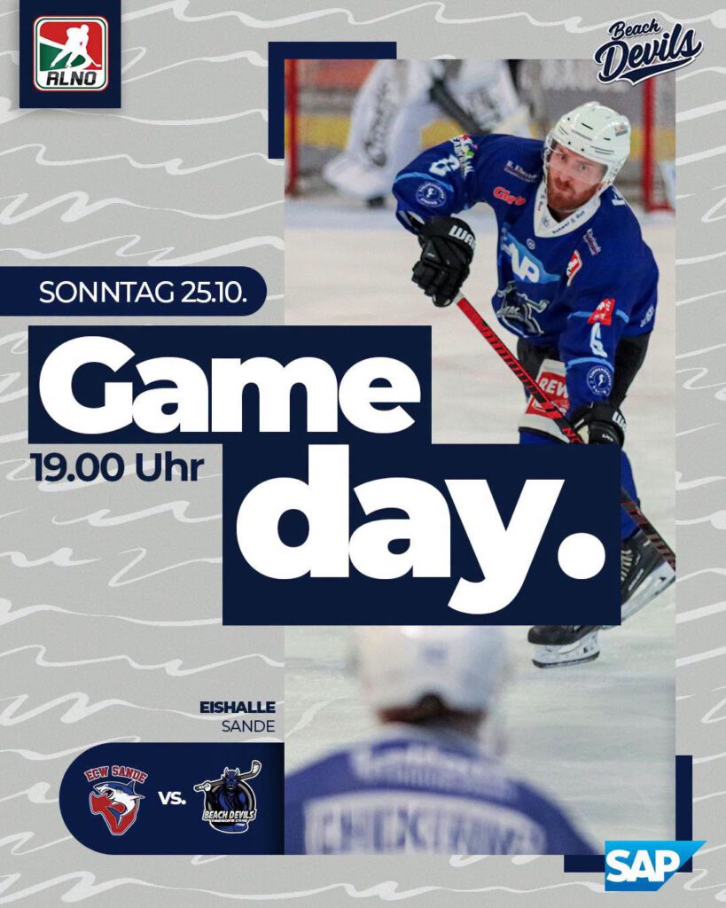 Heute Abend um 19 Uhr treten unsere Devils im Raubfischbecken des ECW Sande zum Auswärtsspiel an.