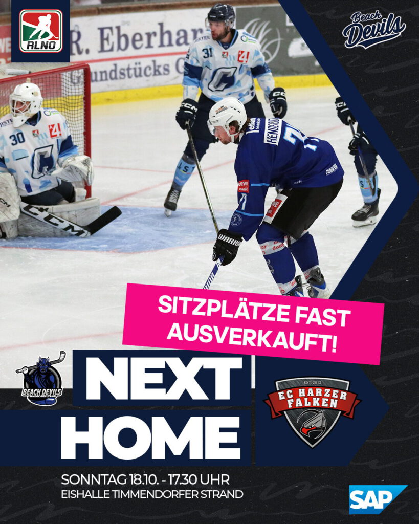 Beach Devils empfangen am Sonntag die Harzer Falken Braunlage zum Topspiel!