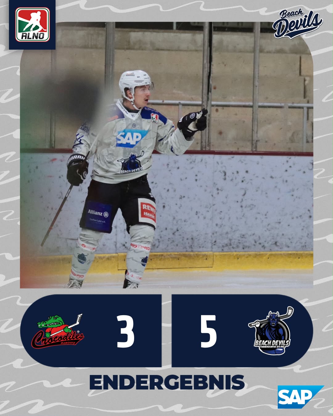Derbysieger! Beach Devils gewinnen mit 5:3 bei den Crocodiles Hamburg.